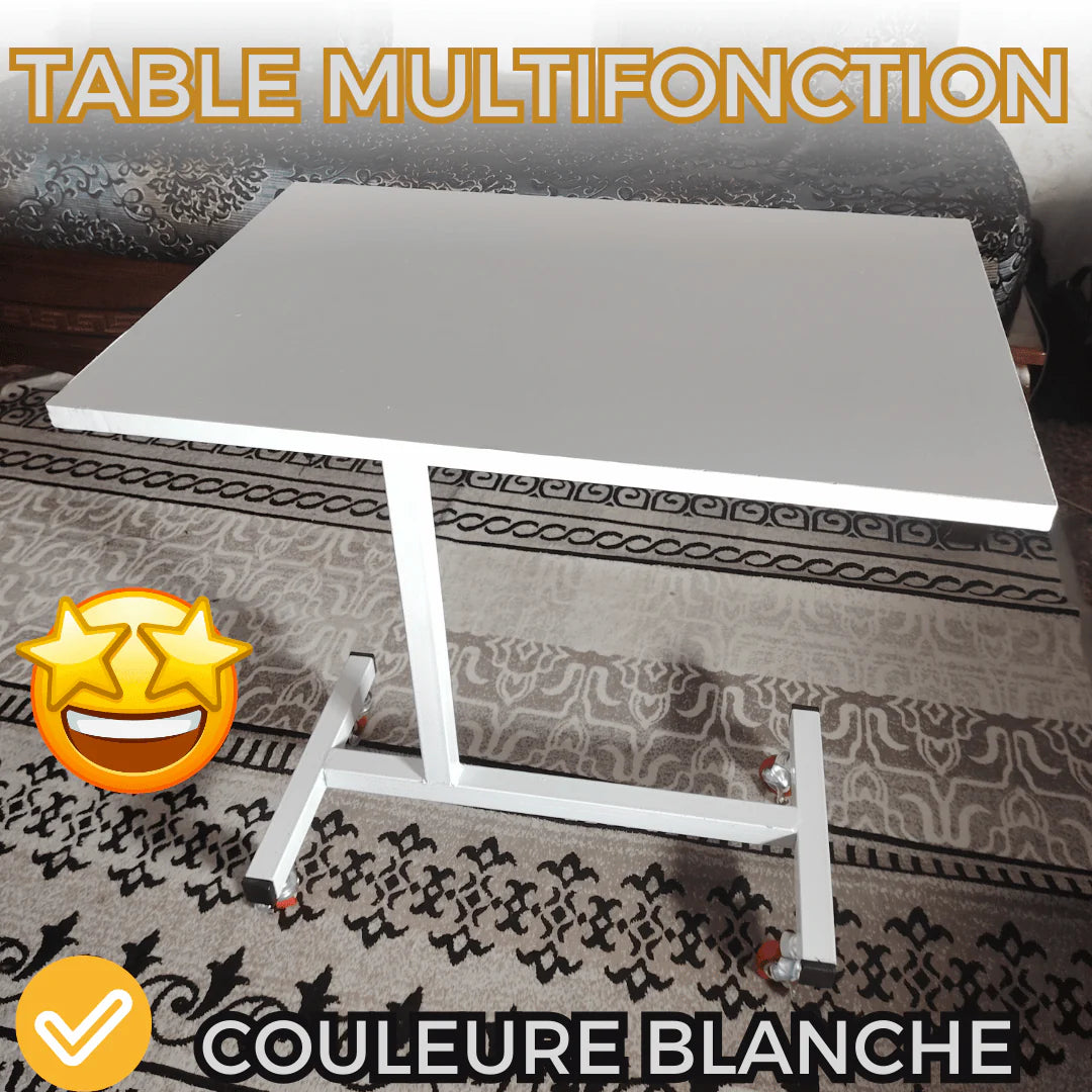 Table multifonction - طاولة متعددة الاستعمالات متنقلة ارتفاع قابل للتعديل دوران 360 درجة